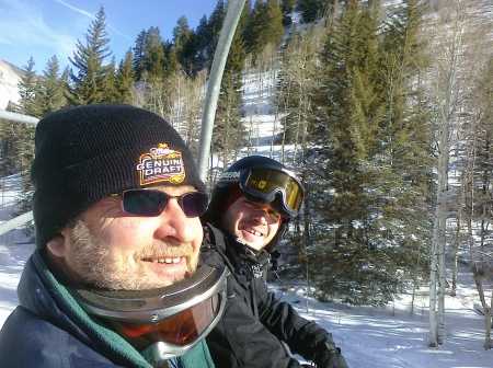 My husband and his little brother, Shane at the black diamonds skiing in Vail, CO