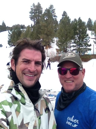 My youngest son and me on the slopes in SoCal.