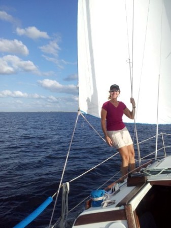 Sailing...Wife hanging off the shroud