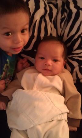 My lil man Isaiah and his baby brother Jeremiah