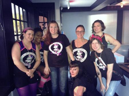 Derby girls at Hammered Lamb for the Frat Game