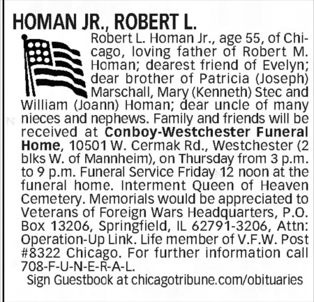 Robert L. Homan - Class of 1966