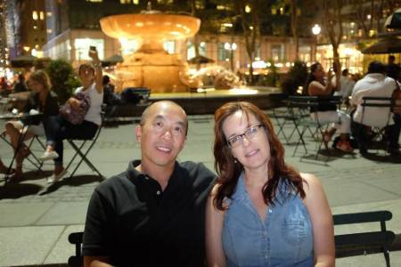 With Carolyn at Bryant Park in NYC