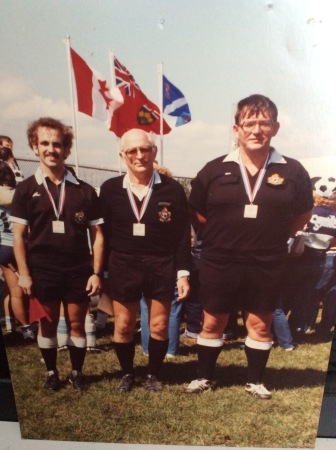 Refereeing soccer in Windsor. Younger days.