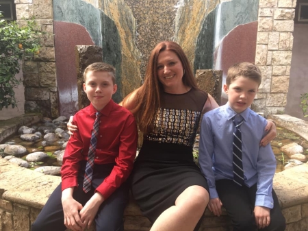 Daughter Siobhan with sons Braeden and Callen