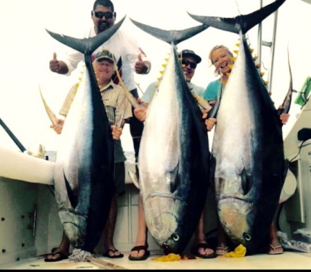 My bro Paul, the tuna killer, lower left