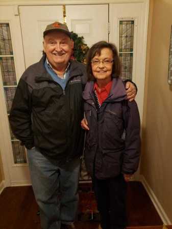 Larry and Betty at a Christmas party.