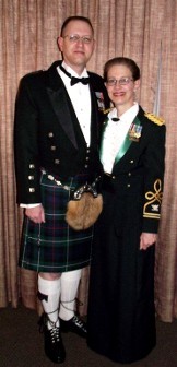 My wife Laura and I at a military ball.