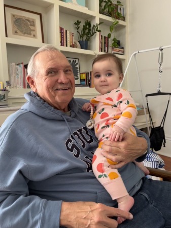 Sam Strada with youngest grandchild, Vivian St