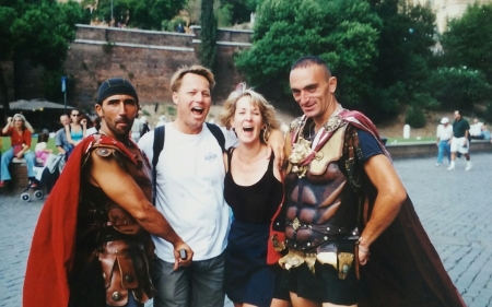 Rome, Italy, posing with Gladiators