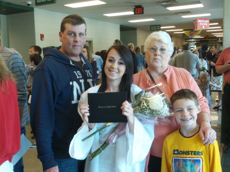 me ( white hair) son Rick & granddaughter Shauna, grandson Isiah