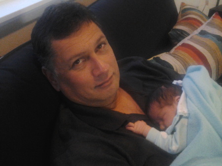 Nap time with my new granddaughter.