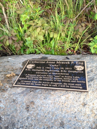 Memorial at Sealey Lake, Saskatchewan