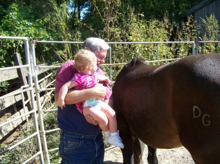 Grand daughter,Madison & my horse