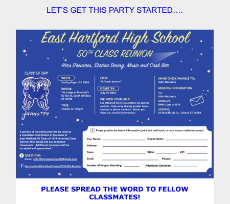 East Hartford High School Reunion