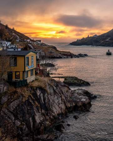 The Battery and the Narrows in St John's, NL