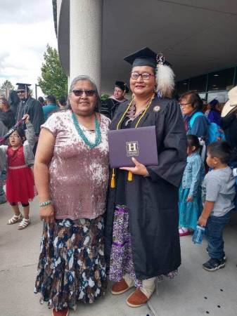 Gloria and her daughter her degree