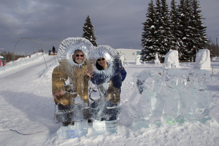 NAT & I at ICE ALASKA, FAIRBANKS, MARCH 2021