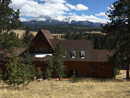 My home with Pikes Peak in the background