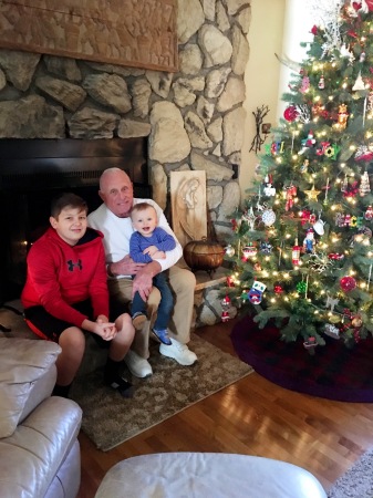 Christmas 2017 with grandsons 