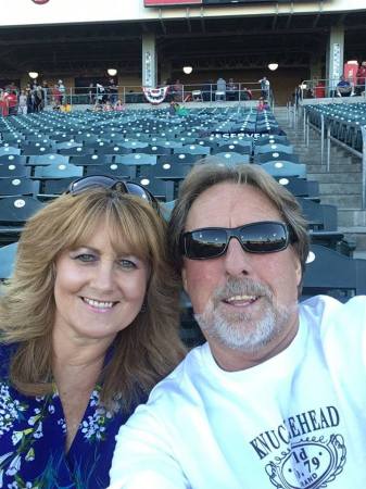 Me and my husband Lester at River Cats game