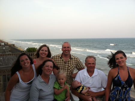 Family at beach, July 2012