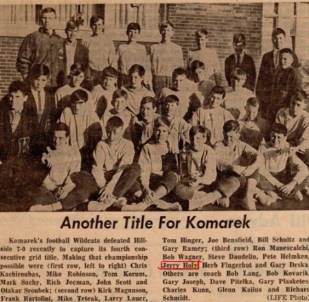 Komarek 1968 Football Championship Team