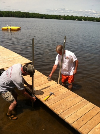 Mike Buzzel and I installing the new dock