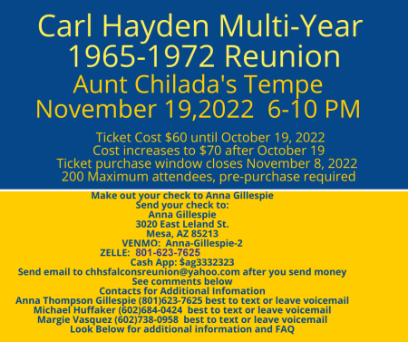 Carl Hayden High School Reunion 1965-1972