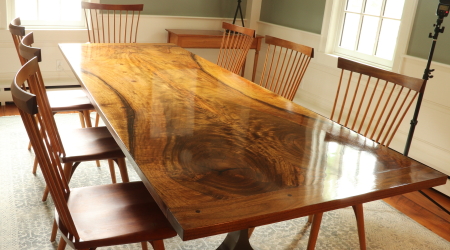 Book Matched Walnut Dining Table