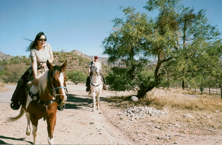 Horseback riding with my daughter
