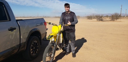 John Jr and his Suzuki RMZ 450