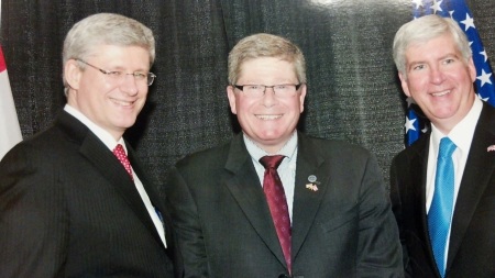 Canadian PM Steven Harper and Governor Snyder