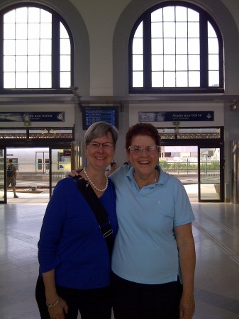 Betty Webb and I in the Ste. Die train station