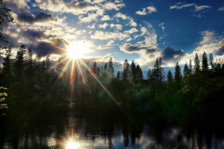 Sierra Lake at Dusk.