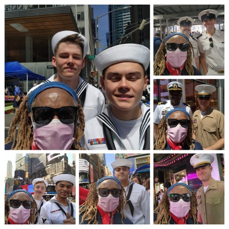 Dr. Cay Alford and U.S. Navy Personnel NYC