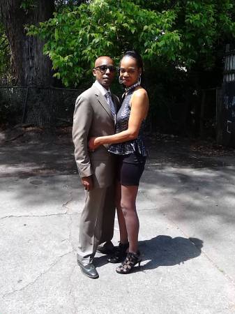 My beautiful wife and I after church 