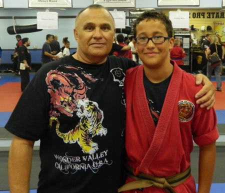 My son getting this Brown belt in Kenpo