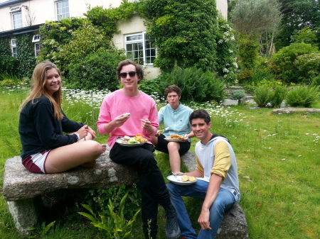 Lunch at Sue & Rogers's, cornwall