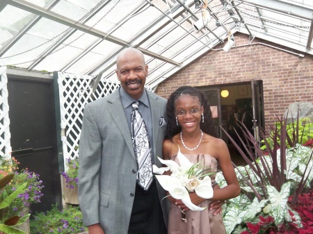 Me and my granddaughter at my son wedding. 