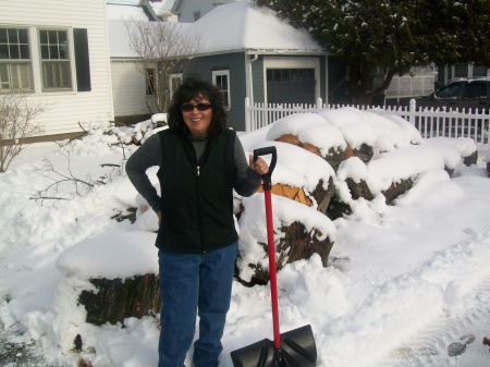 Shoveling snow is hard work!