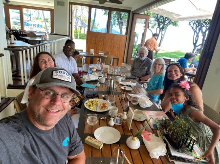 Family birthday brunch in Hawaii
