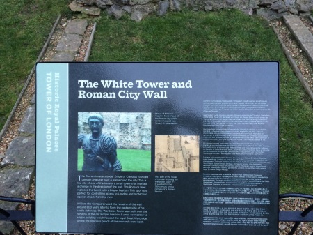 History board of The White Tower Wall inside C