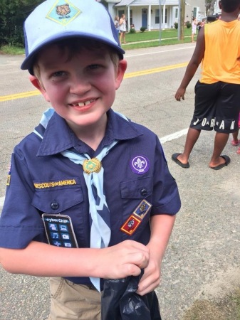 Liam , proud scout!