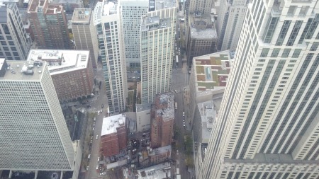 Looking down from Hotel Room