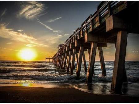 Evening shot of pier