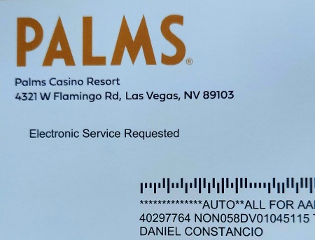 Advertisement from Palms Casino