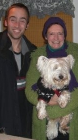Winter in Maine...Son J.P., Me & Snoopy Boy!
