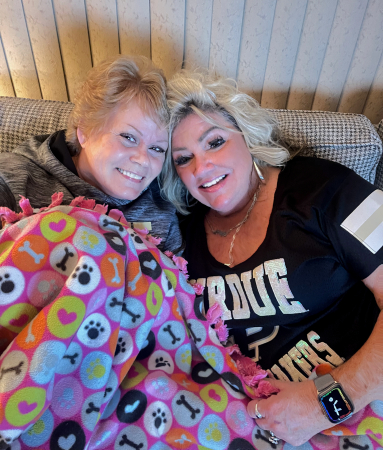 Purdue basketball snuggles with my person…Judy
