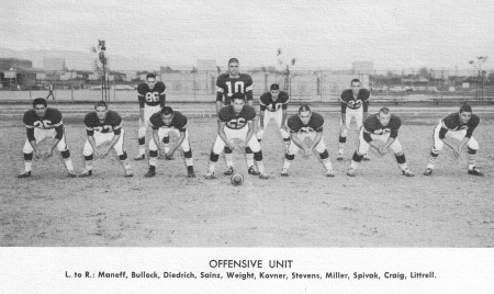 1960 Grant High offensive line.